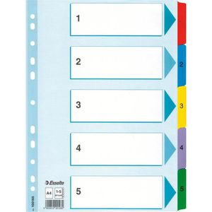 Register Esselte 100160, Mylar, A4, 1-5