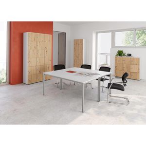 Produktbild für Schließfachschrank Hammerbacher 234L3, eiche/weiß