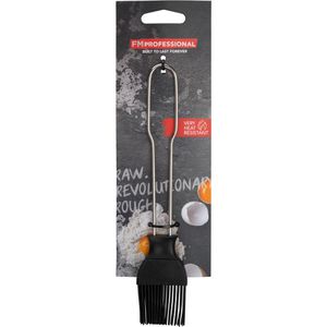 Produktbild für Backpinsel FMprofessional Profi schwarz/silber, hitzebeständig