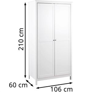 Produktbild für Kleiderschrank Inter-Link Chilly Home, weiß