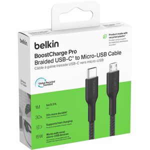 Produktbild für Ladekabel Belkin BoostCharge Pro, schwarz, 1m