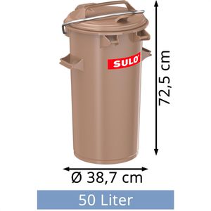 Produktbild für Mülleimer Sulo SME 50L 2005631, braun