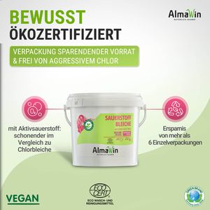 Produktbild für Fleckenentferner AlmaWin Sauerstoffbleiche, Bio, vegan, Pulver