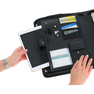 Produktbild für Schreibmappe Alassio 30114, Trento, schwarz, Kunstleder