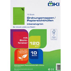 Produktbild für Sichtmappen ÖKI 61518, Ordo-Mappen, mit Sichtfenster, A4