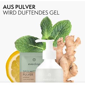 Produktbild für Spülmittel everdrop Limone Minze Ingwer, mikroplastikfrei