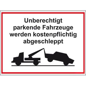 Parkplatzschild Abtec aus Kunststoff
