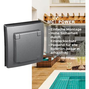 Produktbild für Steckdose McPower Flair IP44, Unterputz