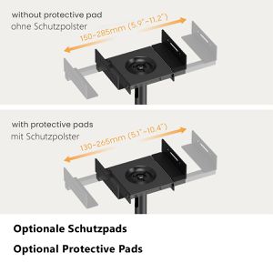 Produktbild für Lautsprecherständer myWall HS34L, schwarz, aus Metall, 2 Stück