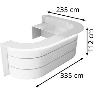 Produktbild für Empfangstheke Kerkmann Bari 3545, weiß