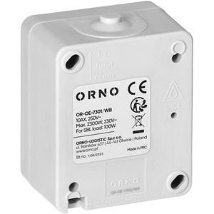 Produktbild für Lichtschalter Orno Aquatic Mini, schwarz, weiß