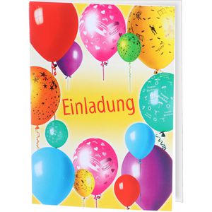 Produktbild für Einladungskarten bsb 417408-2, Luftballons