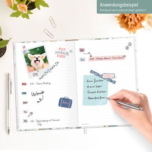 Produktbild für Notizbuch paper&amp;you Blattgold, 8571-3, Karton Softcover