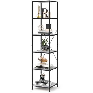 Produktbild für Bücherregal Vicco Fyrk, schwarz / beton grau