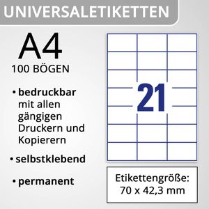 Produktbild für Universaletiketten Zweckform 3652, weiß