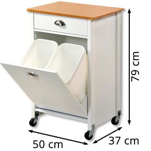 Produktbild für Küchenwagen Kesper 25526, weiß / braun