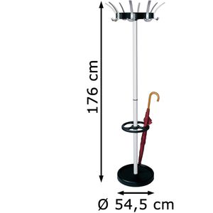 Produktbild für Garderobenständer Kerkmann Public Classic, silber