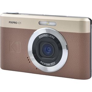 Produktbild für Kompaktkamera Kodak Pixpro C1 Bundle braun, 2,8 Zoll Display