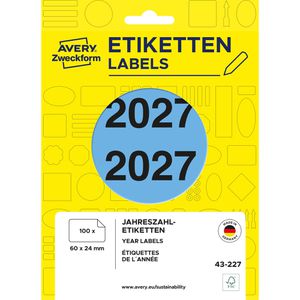 Produktbild für Jahreszahlen Zweckform 43-227, 2027, Aufkleber