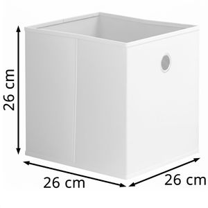 Produktbild für Bücherregal Vicco Hylda, weiß, mit 3 Faltboxen