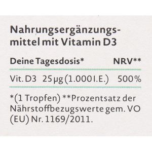 Produktbild für Vitamin-D Nature-Love 30 ml, für 1700 Tropfen