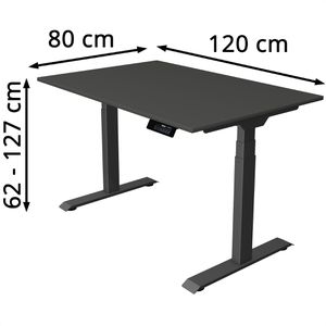 Produktbild für Schreibtisch Kerkmann Move 1 stable, anthrazit / anthrazit