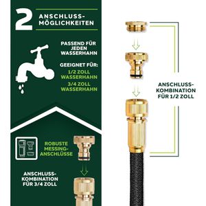 Produktbild für Gartenschlauch Tresko FGS-010, flexibel