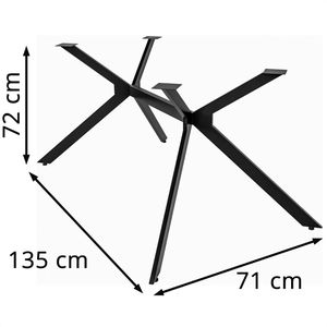 Produktbild für Tischbein CLP Cascada S 323438, schwarz aus Metall