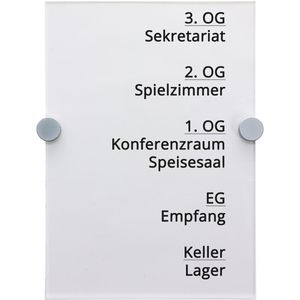 Produktbild für Türschild Böttcher-AG Premium, transparent