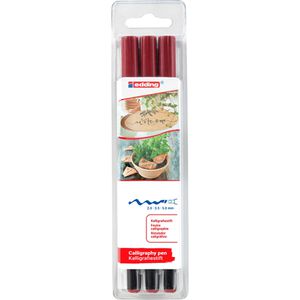 Produktbild für Kalligraphie-Stift Edding 1255 Set, karmesinrot