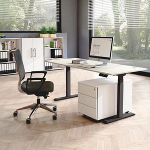 Produktbild für Schreibtisch Kerkmann Move 1 stable, weiß / anthrazit