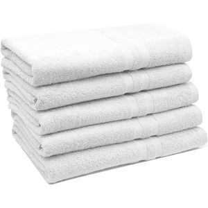 Handtuch Zollner Amalfi W Set, weiß, 70 x 140 cm