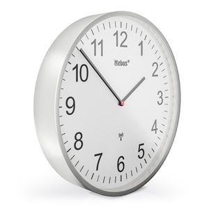 Produktbild für Wanduhr Mebus 19411, Aluminium, analog, Funkuhr
