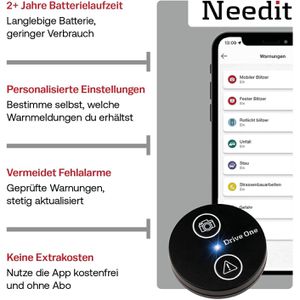 Produktbild für Blitzerwarner Needit Drive One 7017, mit Batterie