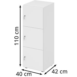 Produktbild für Schließfachschrank Hammerbacher 234L3, weiß