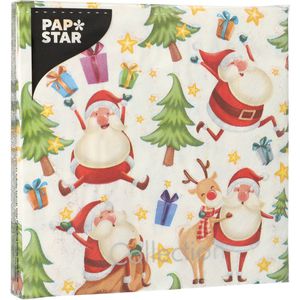 Produktbild für Servietten Papstar 89100 Happy Santa