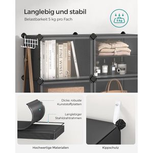 Produktbild für Schuhregal Songmics LPC033BZ02, aus Kunststoff