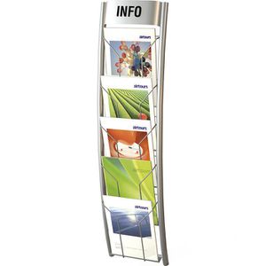 Produktbild für Prospekthalter Kerkmann 6980, Filio II, alusilber