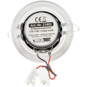 Produktbild für Einbaulautsprecher ChiliTec CTE-11W, weiß, 12 W, 1-Weg