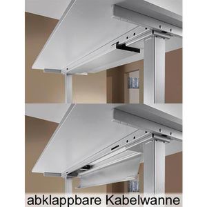 Produktbild für Schreibtisch Hammerbacher XDSM 16, ahorn / silber