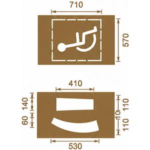 Produktbild für Sprühschablone AMPERE KIT Nr. 1 Parken