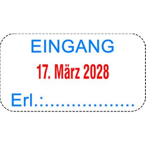 Produktbild für Datumstempel Colop Printer S260/L1, rot/blau, selbstfärbend