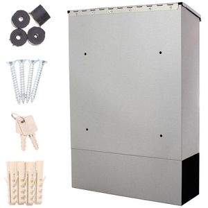 Produktbild für Briefkasten Rottner T06045, Libro Inox, silber, aus Edelstahl