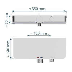 Produktbild für Duscharmatur Schütte Ocean, verchromt / weiß