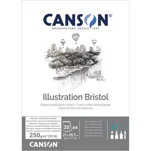 Zeichenblock Canson Illustration Bristol Block, A4