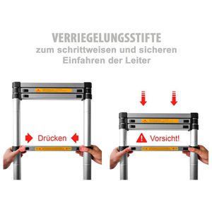 Produktbild für Teleskopleiter Eaxus 83880, Länge 2,6m
