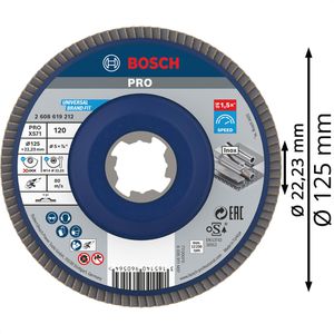 Produktbild für Fächerschleifscheibe Bosch PRO X571