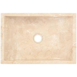 Produktbild für Waschbecken vidaXL 142773, aus Marmor, creme