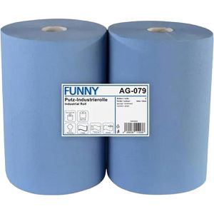 Putztuchrolle Funny AG-079, aus Recyclingpapier, blau