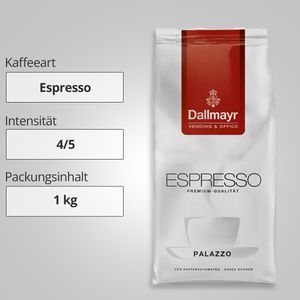 Produktbild für Kaffee Dallmayr Vending&amp;Office Espresso Palazzo